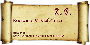 Kucsara Viktória névjegykártya